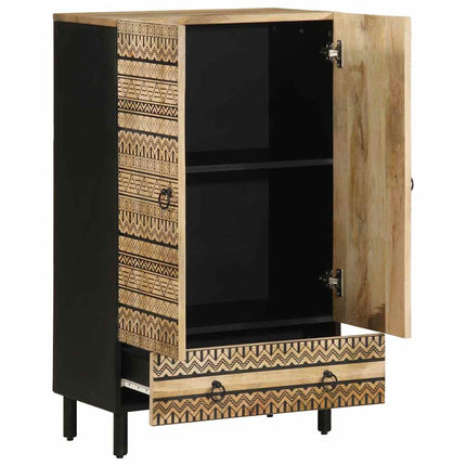 Credenza 60x33,5x110 cm in Legno Massello di Mango Grezzo