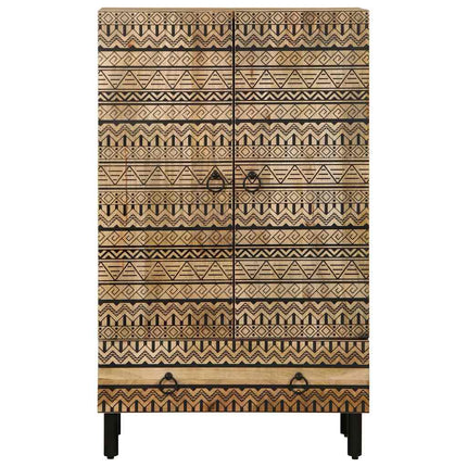 Credenza 60x33,5x110 cm in Legno Massello di Mango Grezzo