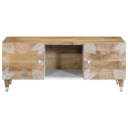 Tavolino da Salotto 100x54x40 cm in Legno Massello di Mango