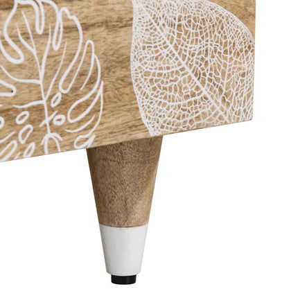 Tavolino da Salotto 100x54x40 cm in Legno Massello di Mango