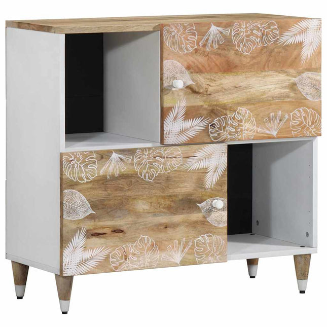 Credenza 80x33,5x75 cm in Legno Massello di Mango