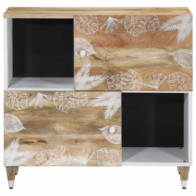 Credenza 80x33,5x75 cm in Legno Massello di Mango