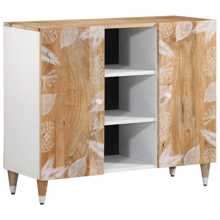 Credenza 90x33,5x75 cm in Legno Massello di Mango