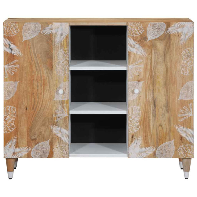Credenza 90x33,5x75 cm in Legno Massello di Mango