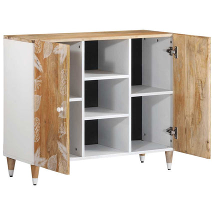 Credenza 90x33,5x75 cm in Legno Massello di Mango