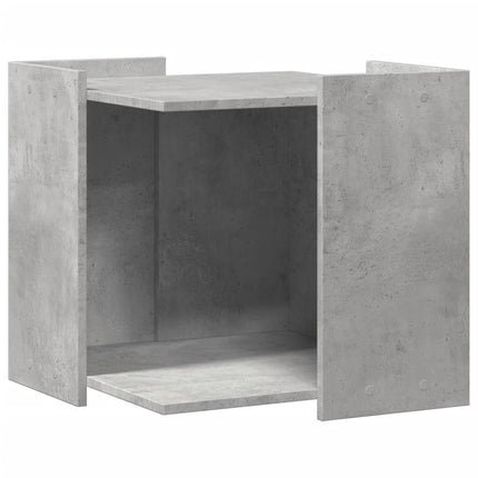 Recinto Lettiera Gatti Grigio Cemento 53x53x51 cm in Truciolato