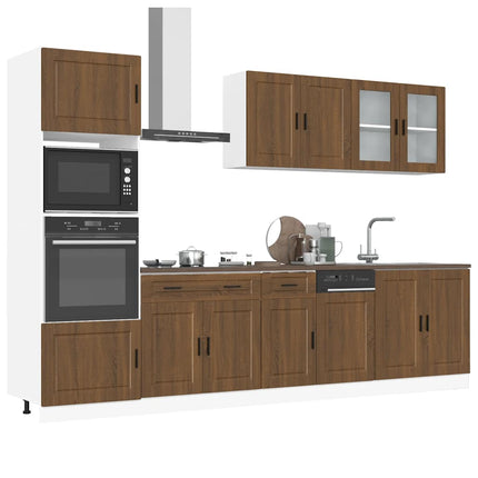 Set Mobili da Cucina 7 pz Kalmar Rovere Marrone in Truciolato