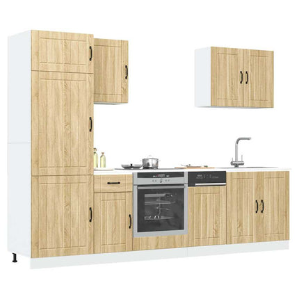 Set Mobili da Cucina 7 pz Kalmar Rovere Sonoma in Truciolato