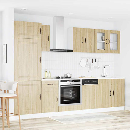 Set Mobili da Cucina 8 pz Kalmar Rovere Sonoma in Truciolato
