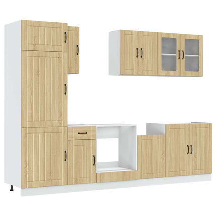 Set Mobili da Cucina 8 pz Kalmar Rovere Sonoma in Truciolato