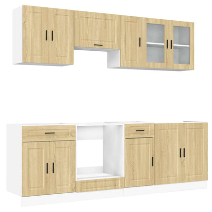 Set Mobili da Cucina 8 pz Kalmar Rovere Sonoma in Truciolato