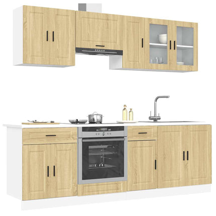 Set Mobili da Cucina 8 pz Kalmar Rovere Sonoma in Truciolato