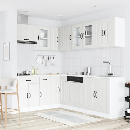 Set Mobili da Cucina 11 pz Kalmar Bianchi Legno Multistrato