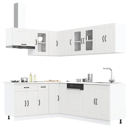 Set Mobili da Cucina 11 pz Kalmar Bianchi Legno Multistrato