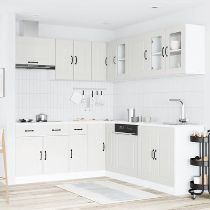 Set Mobili da Cucina 11 pz Kalmar Bianchi Legno Multistrato