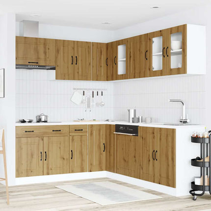 Set Mobili da Cucina 11 pz Kalmar Rovere Artigianale Truciolato