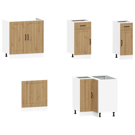 Set Mobili da Cucina 11 pz Kalmar Rovere Artigianale Truciolato