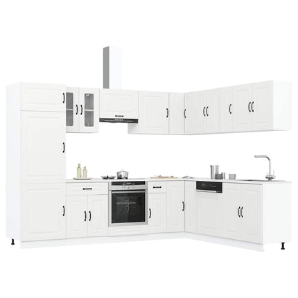 Set Mobili da Cucina 14 pz Kalmar Bianco Legno Multistrato
