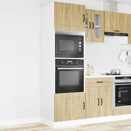 Armadi Forno 2 pz Lucca Rovere Sonoma in Legno Multistrato