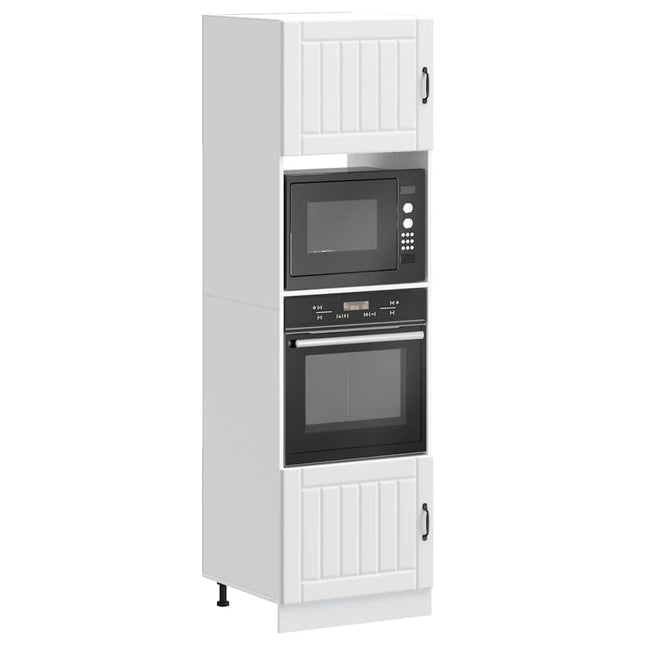 Armadi Forno 2 pz Kalmar Bianchi in Legno Multistrato