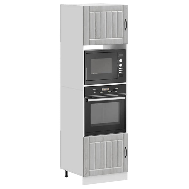 Armadi Forno 2 pz Kalmar Grigio Sonoma in Legno Multistrato