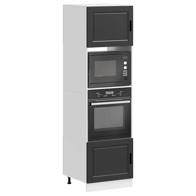 Armadi Forno 2 pz Porto Neri in Legno Multistrato