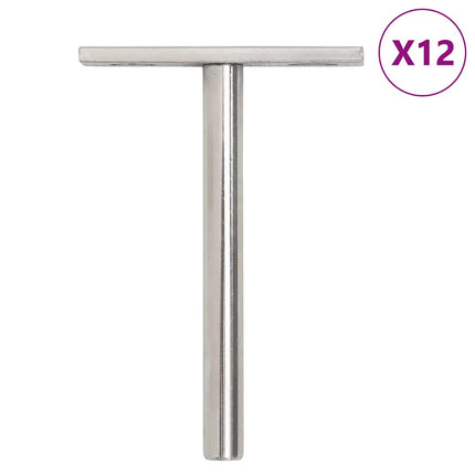 Staffe Mensole Galleggianti 12pz ÃƒËœ10x100 mm Acciaio al Carbonio