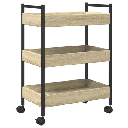 Carrello da Cucina Rovere Sonoma 50x30x70 cm Legno Multistrato