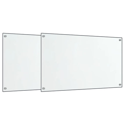 Paraschizzi per Cucina 2 pz Trasparente 70x40cm Vetro Temperato