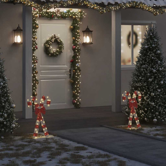 Decorazione Natalizia Bastoncino di zucchero 50LED Bianco Caldo