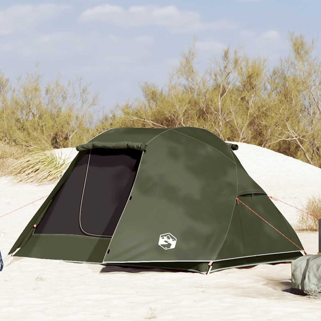 Tenda da Pesca per 3 Persone Verde Oliva Impermeabile