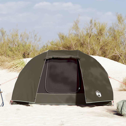 Tenda da Pesca per 3 Persone Marrone Impermeabile