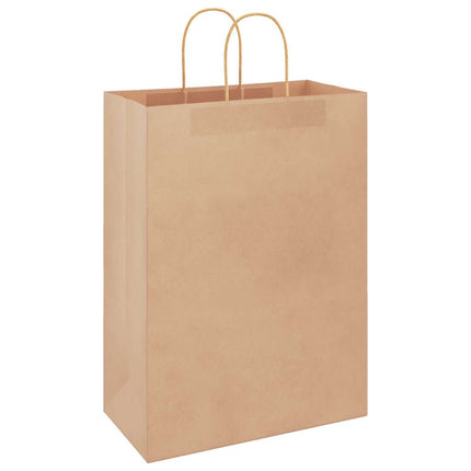 Sacchetti di Carta Kraft 50 pz con Manici Marrone 32x17x44 cm