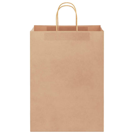 Sacchetti di Carta Kraft 50 pz con Manici Marrone 32x17x44 cm