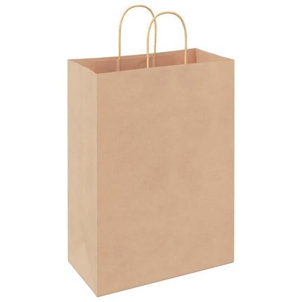 Sacchetti di Carta Kraft 50 pz con Manici Marrone 32x17x44 cm