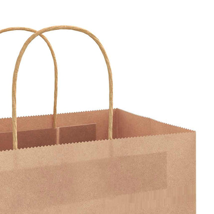 Sacchetti di Carta Kraft 50 pz con Manici Marrone 32x17x44 cm