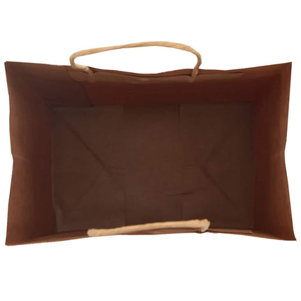 Sacchetti di Carta Kraft 250 pz con Manici Marrone 32x22x28 cm