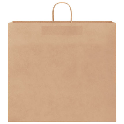Sacchetti di Carta Kraft 250 pz con Manici Marrone 54x15x49 cm