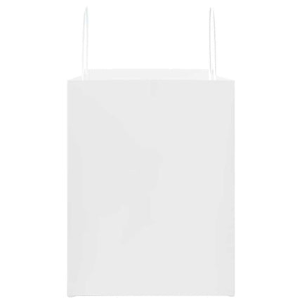 Sacchetti di Carta Kraft 50 pz con Manici Bianchi 32x22x28 cm