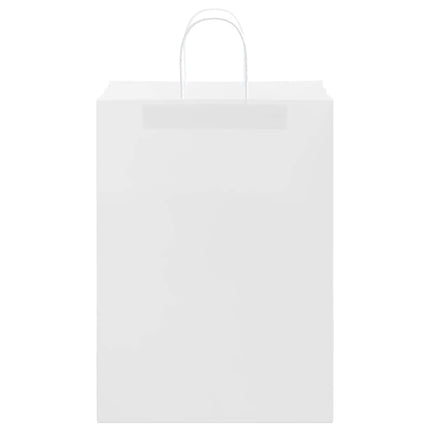 Sacchetti di Carta Kraft 250 pz con Manici Bianchi 32x17x44 cm