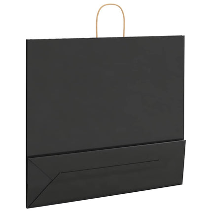 Sacchetti di Carta Kraft 50 pz con Manici Neri 54x15x49 cm