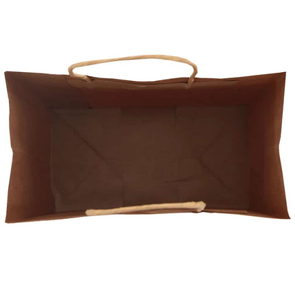 Sacchetti di Carta Kraft 250 pz con Manici Neri 15x8x21 cm