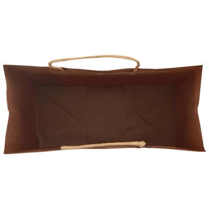 Sacchetti di Carta Kraft 250 pz con Manici Neri 26x12x35 cm