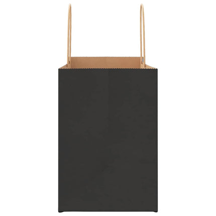 Sacchetti di Carta Kraft 250 pz con Manici Neri 32x17x25 cm