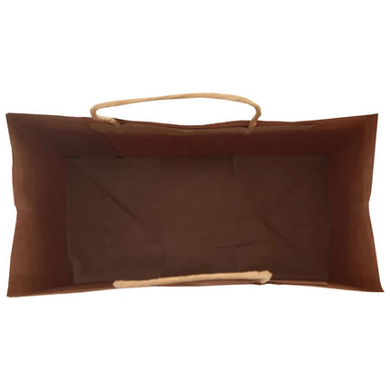 Sacchetti di Carta Kraft 250 pz con Manici Neri 32x17x25 cm