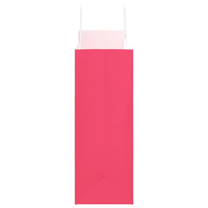 Sacchetti di Carta Kraft 50 pz con Manici Rosa 32x17x44 cm