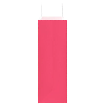 Sacchetti di Carta Kraft 50 pz con Manici Rosa 45x17x48 cm