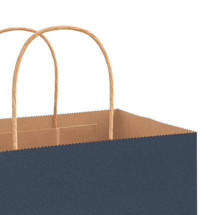 Sacchetti di Carta Kraft 50 pz con Manici Blu 21x11x36 cm