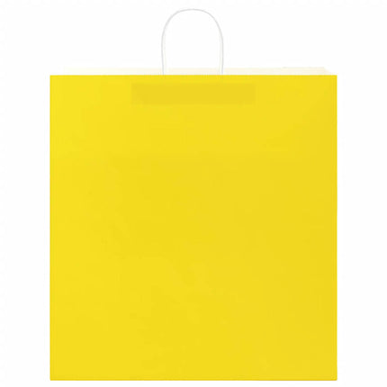 Sacchetti di Carta Kraft 50 pz con Manici Gialli 45x17x48 cm