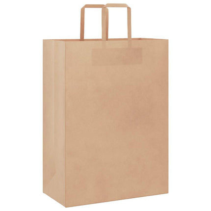 Sacchetti di Carta Kraft 50 pz con Manici Marrone 32x17x44 cm